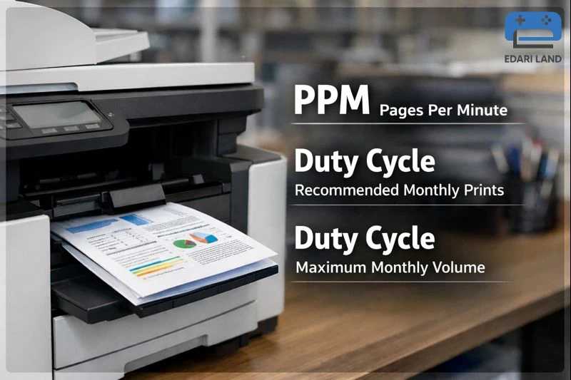 اصطلاحات سرعت و حجم چاپ در پرینترها (PPM، چرخه کار، Duty Cycle)